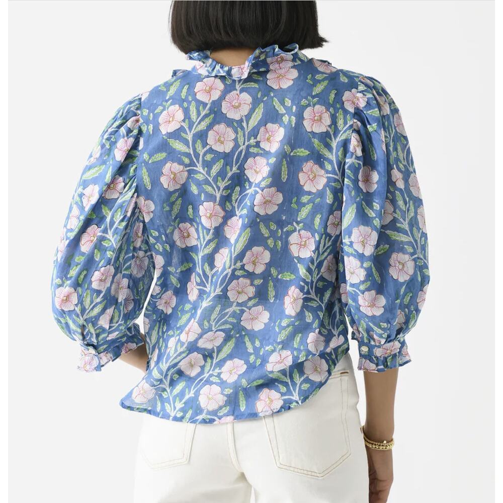 Oliphant Ruffle Front Button Blouse - Picture 2 of 6